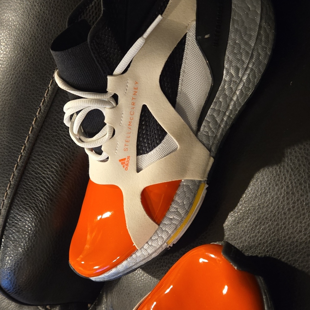 Adidas by Stella McCartney Orange and Black Sneakers - Picture 3 of 4